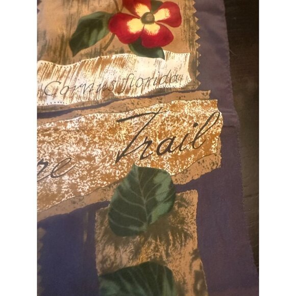 GAP Silk Botanical Garden Scarf Neutral Brown - Picture 3 of 6